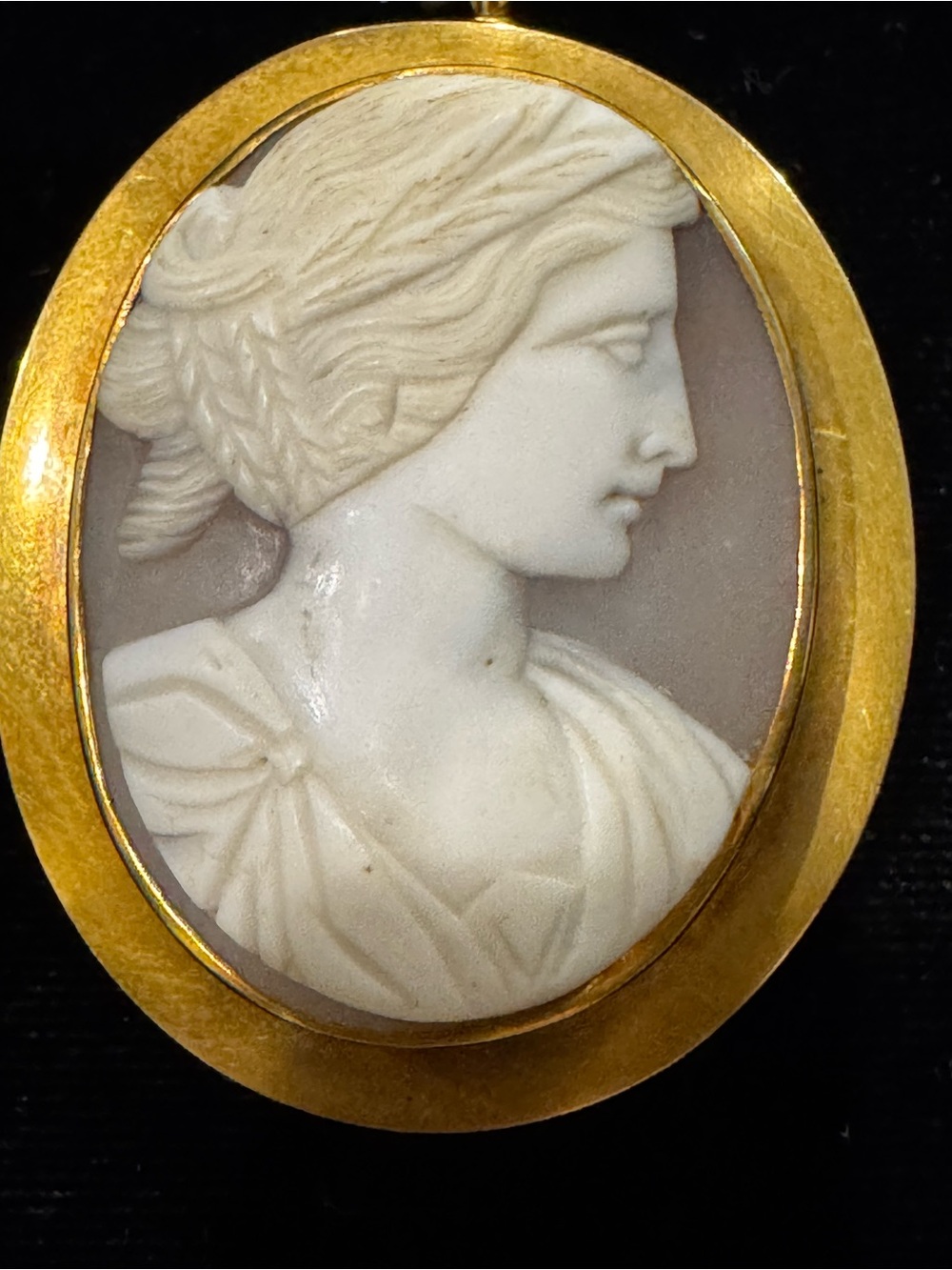 Antique 14k Gold Estate Cameo Brooch/Pendant